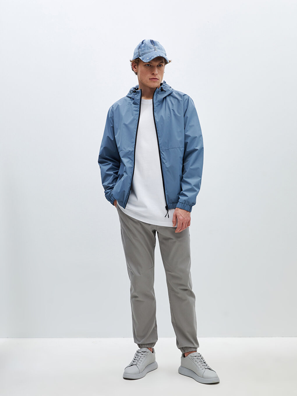 Ерлерге арналған стандартты пішім капюшонды жаңбырға арналған күрте-2