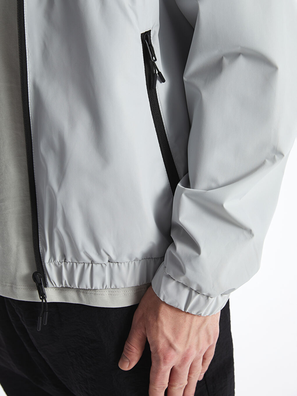 Regular Fit Hooded Men's Raincoat-4