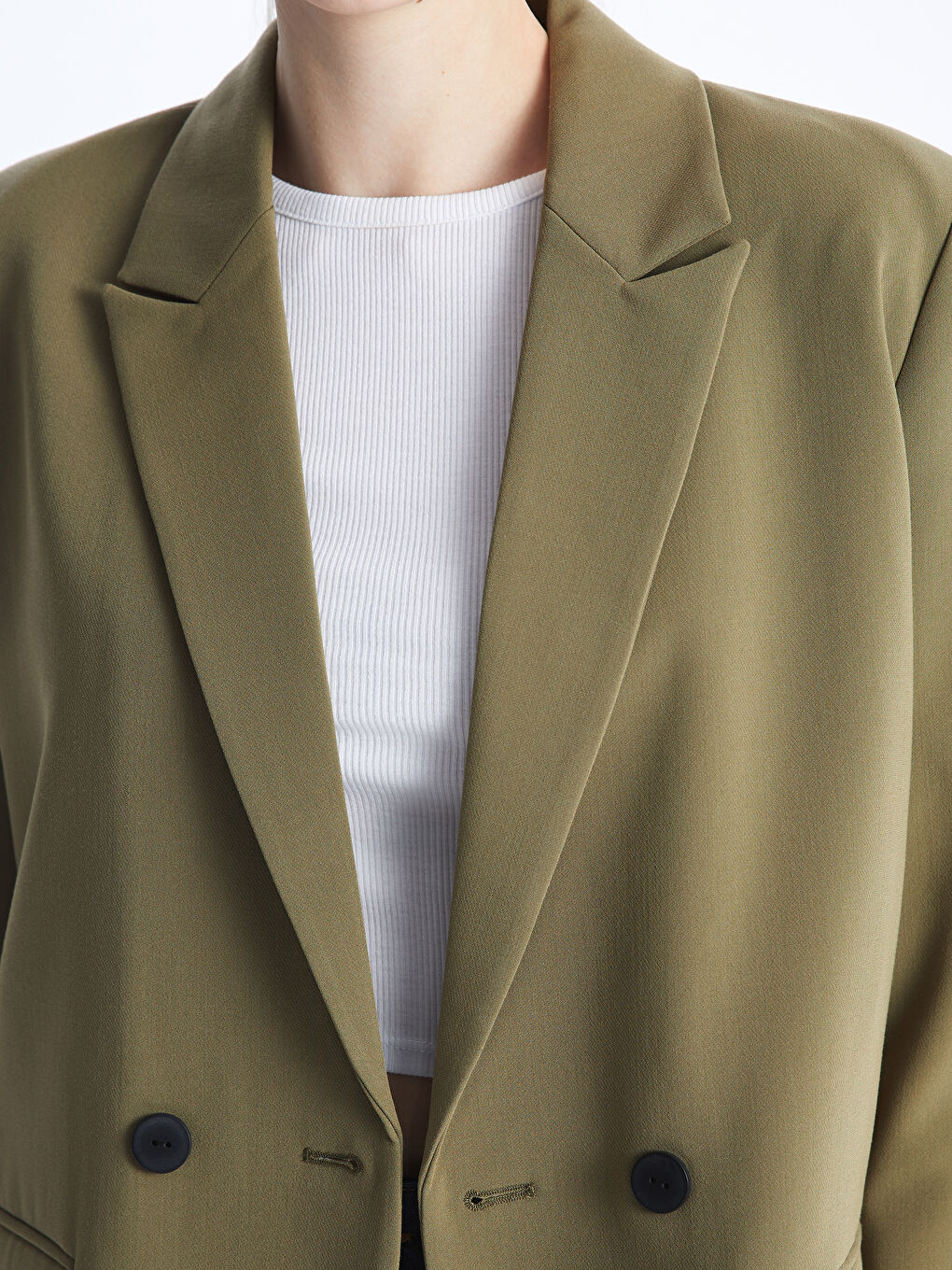 Ženska blazer jakna od krepa -S46993Z8-H2T