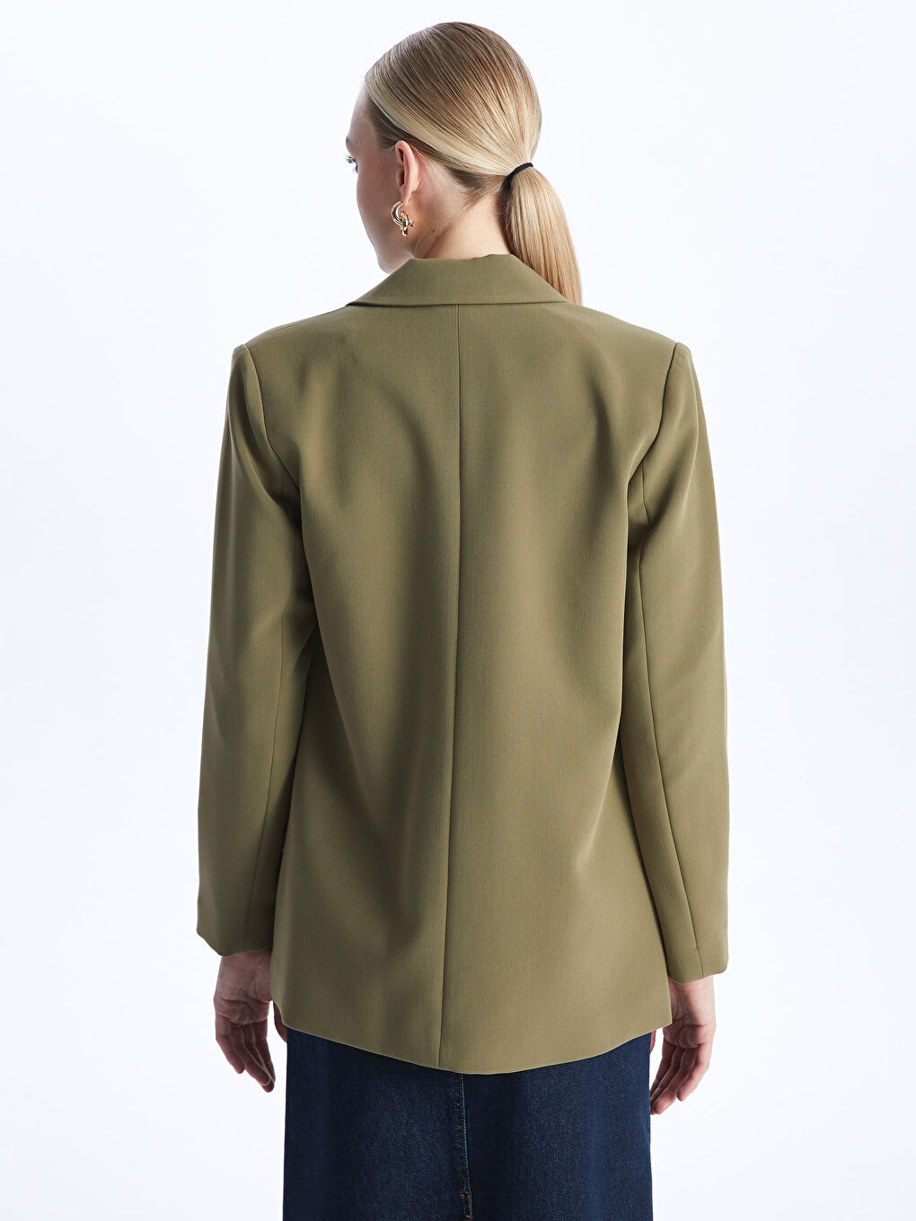 Ženska blazer jakna od krepa -S46993Z8-H2T