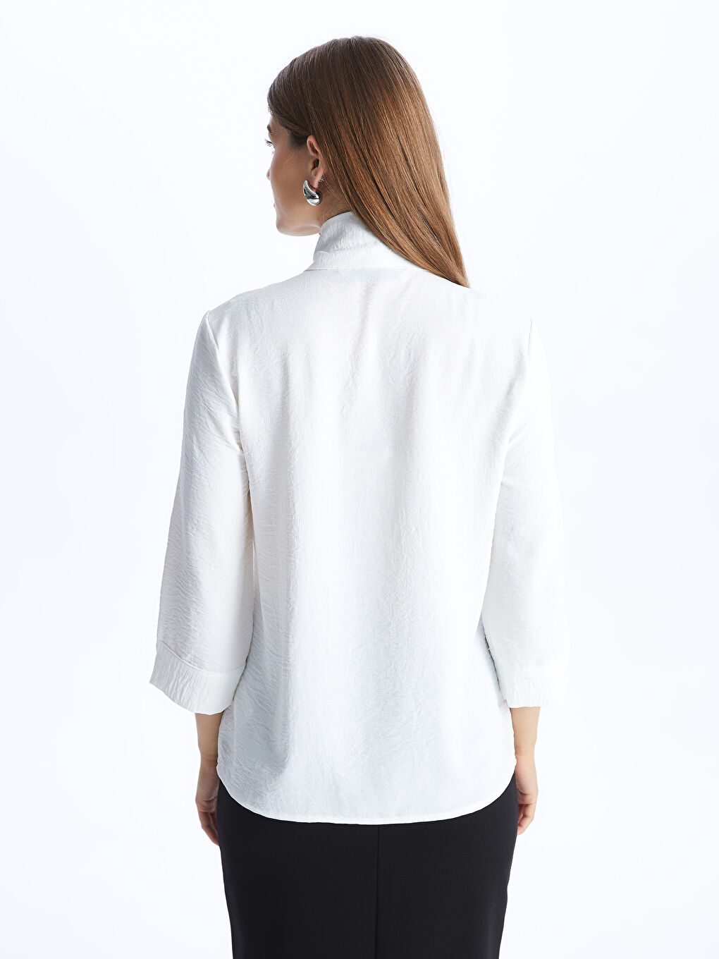 LCWAIKIKI Classic Women's V Neck Plain Shirt -S46996Z8-FEW