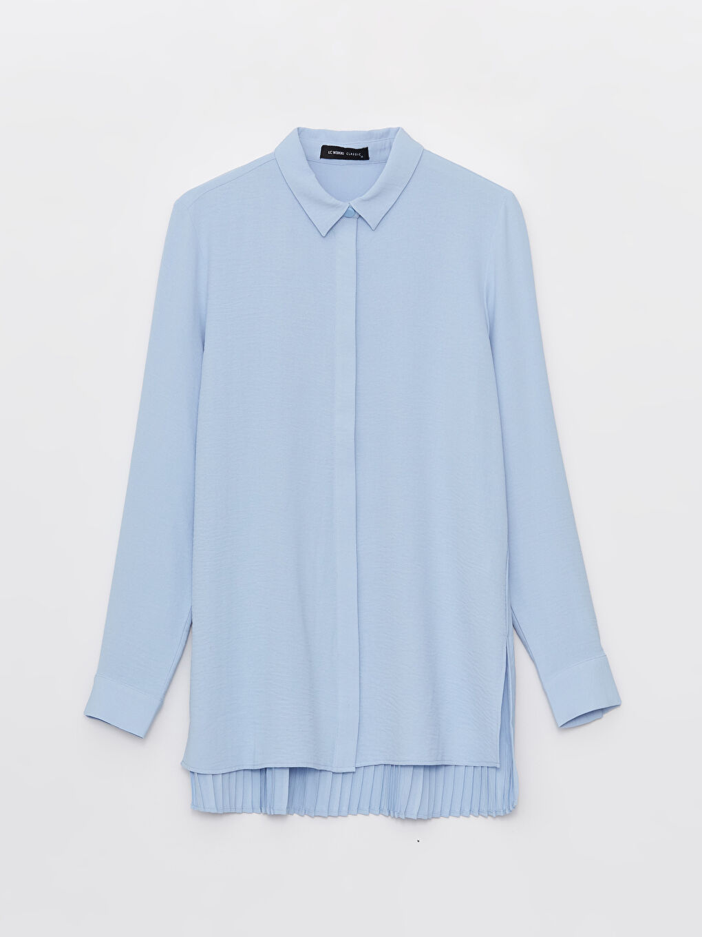 Plain Long Sleeve Women's Shirt Tunic -S47009Z8-FMR