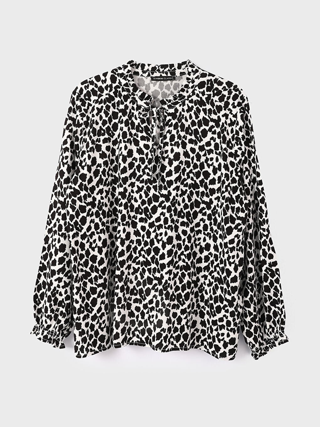 LCWAIKIKI Classic Tie Neck Floral Long Sleeve Women's Blouse -S47016Z8-LQJ