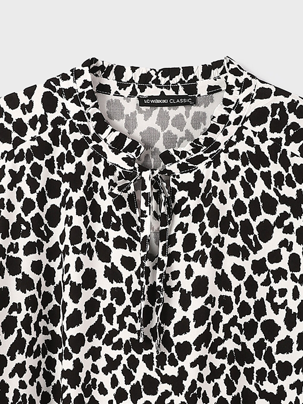 LCWAIKIKI Classic Tie Neck Floral Long Sleeve Women's Blouse -S47016Z8-LQJ