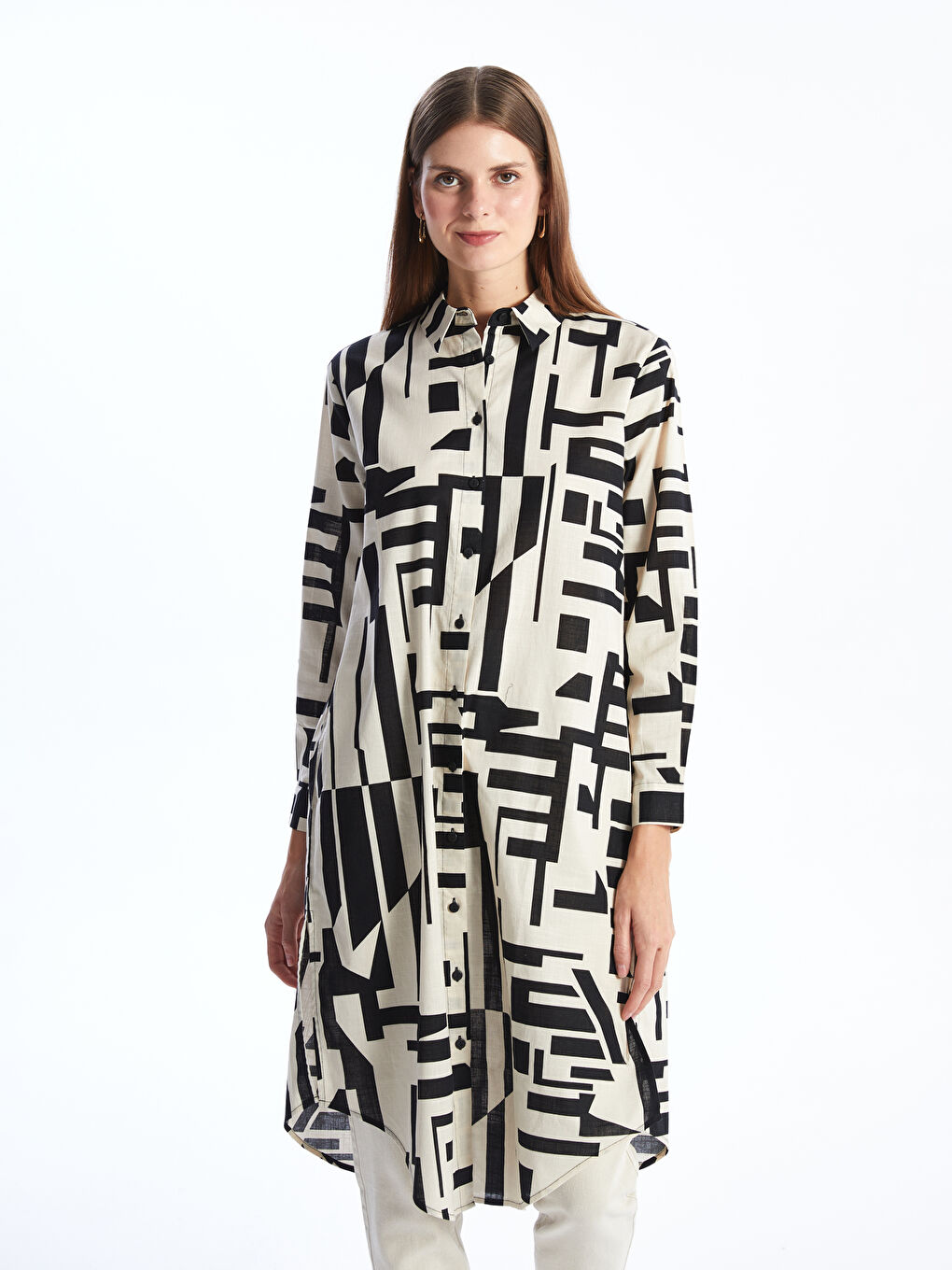 LC Waikiki Patterned Women's Shirt Tunic -S47017Z8-LQJ