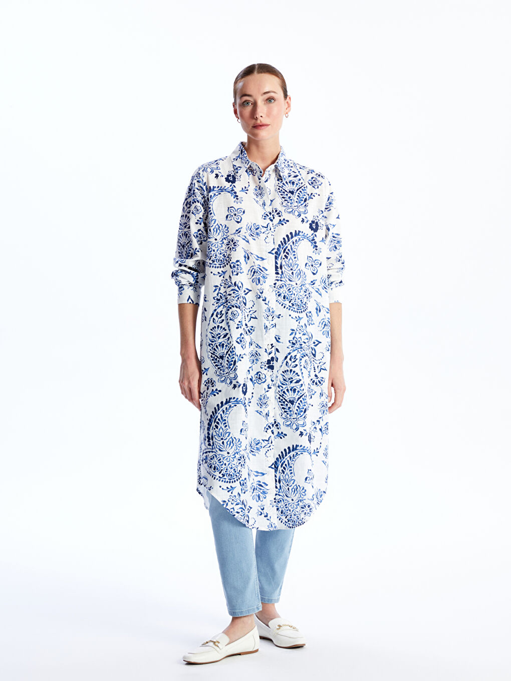 LC Waikiki Patterned Women's Shirt Tunic -S47017Z8-LRA