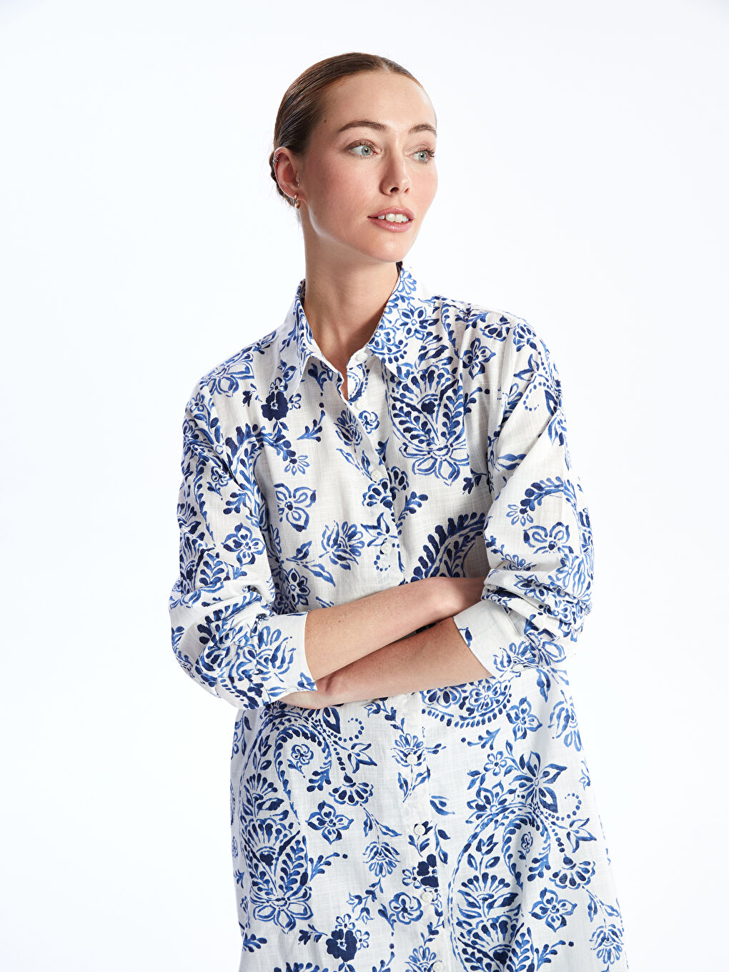 LC Waikiki Patterned Women's Shirt Tunic -S47017Z8-LRA