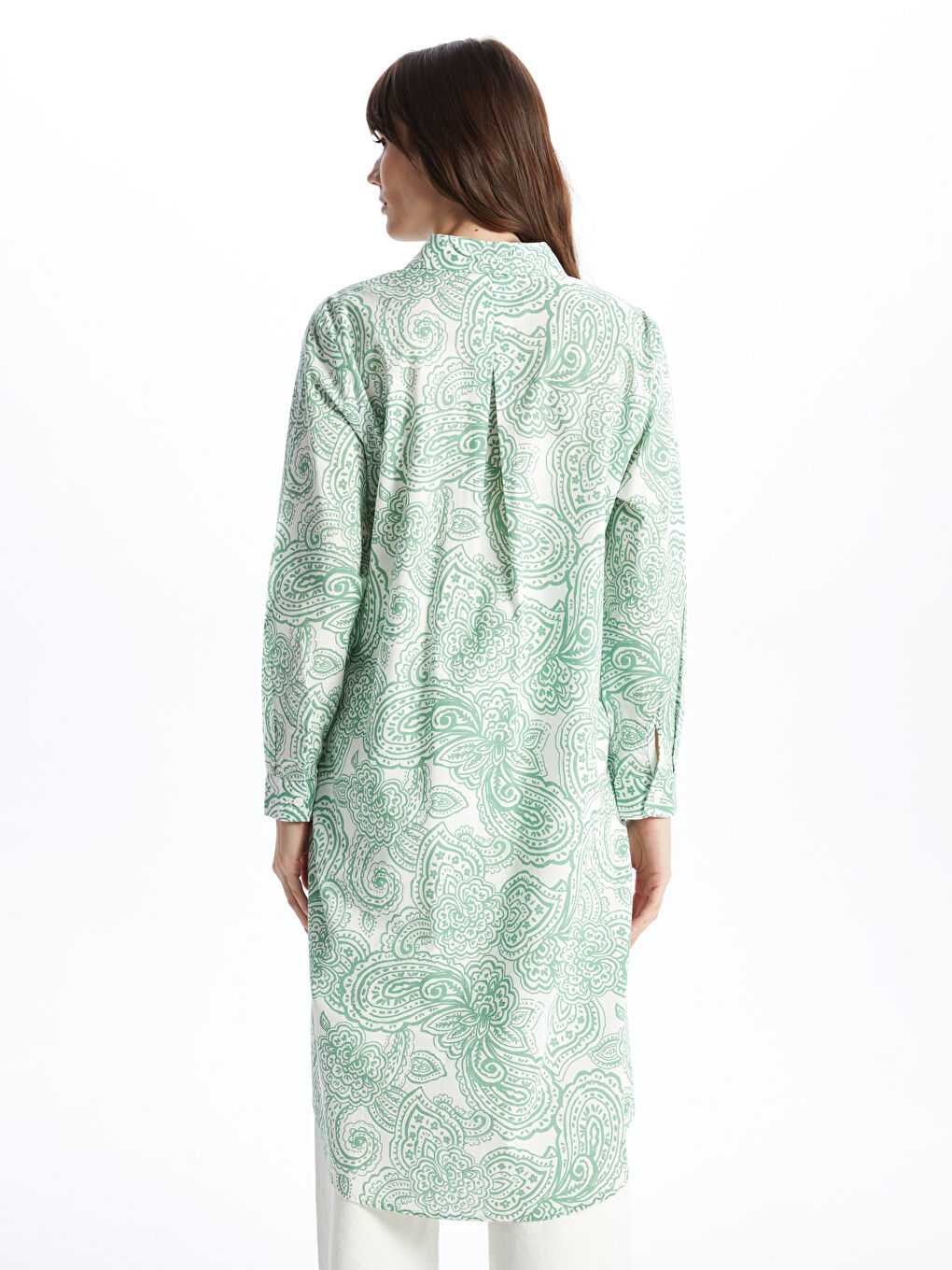 Patterned Women's Shirt Tunic -S47017Z8-LRR