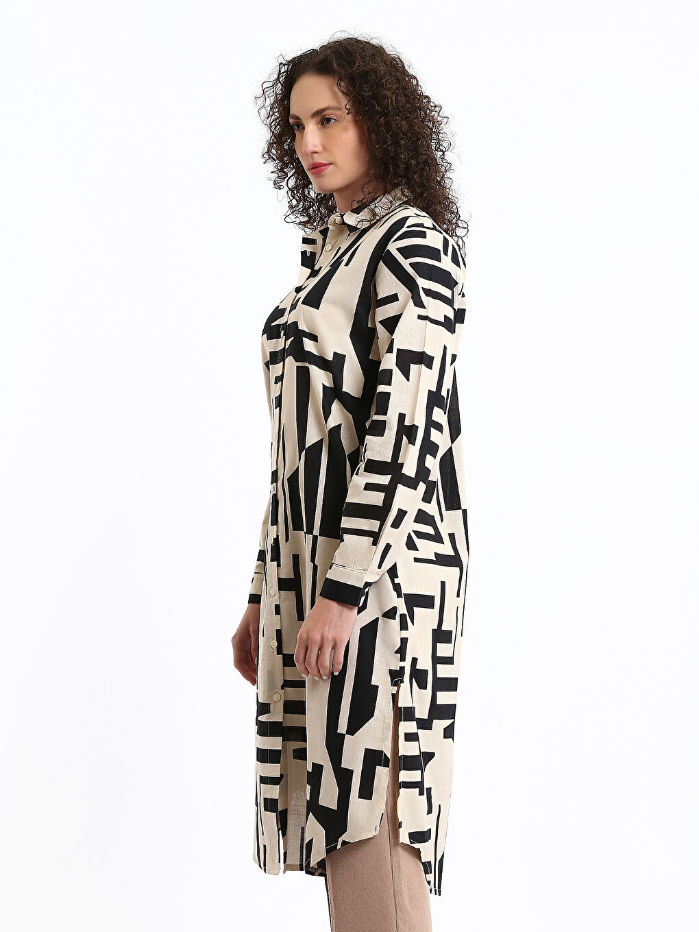 قميص تونيك منقوش للسيدات-5