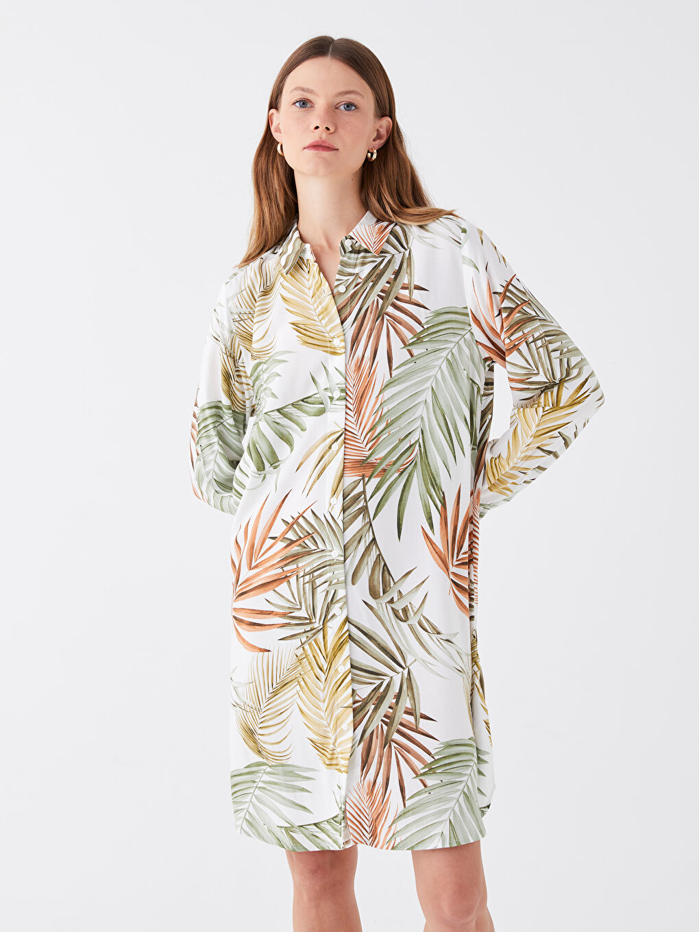 Patterned Women's Shirt Tunic-1