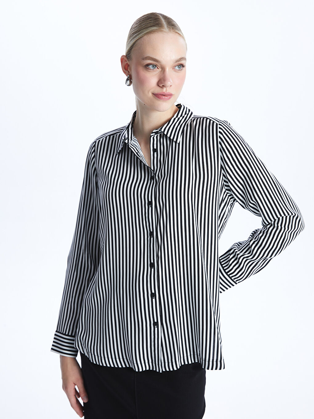 Striped Long Sleeve Women's Shirt