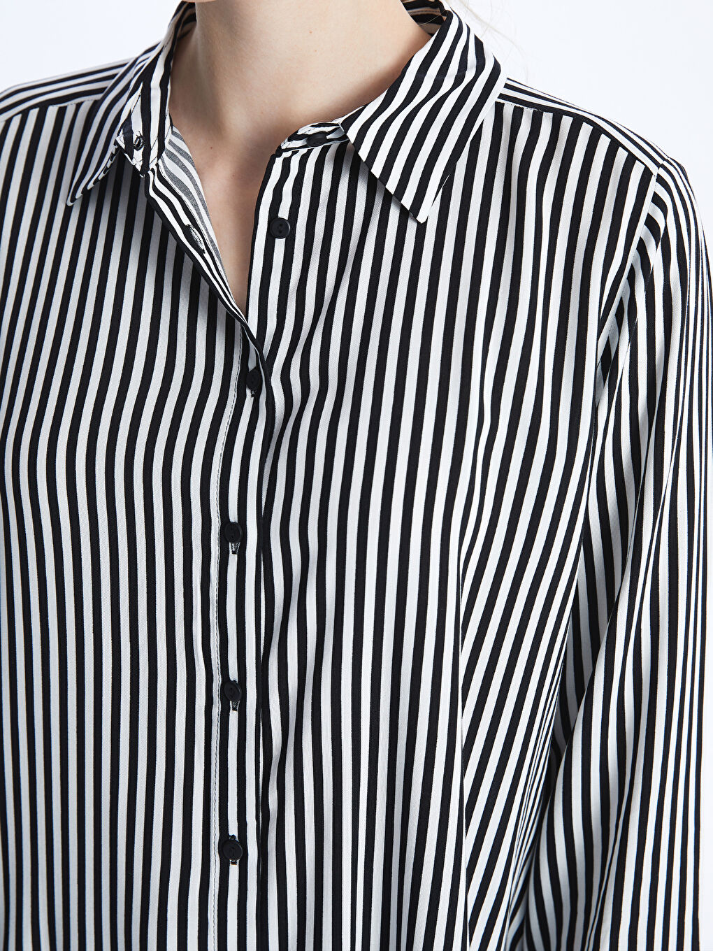 Striped Long Sleeve Women's Shirt-3