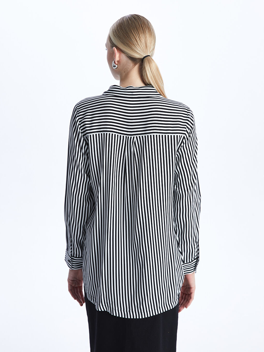 Striped Long Sleeve Women's Shirt-4