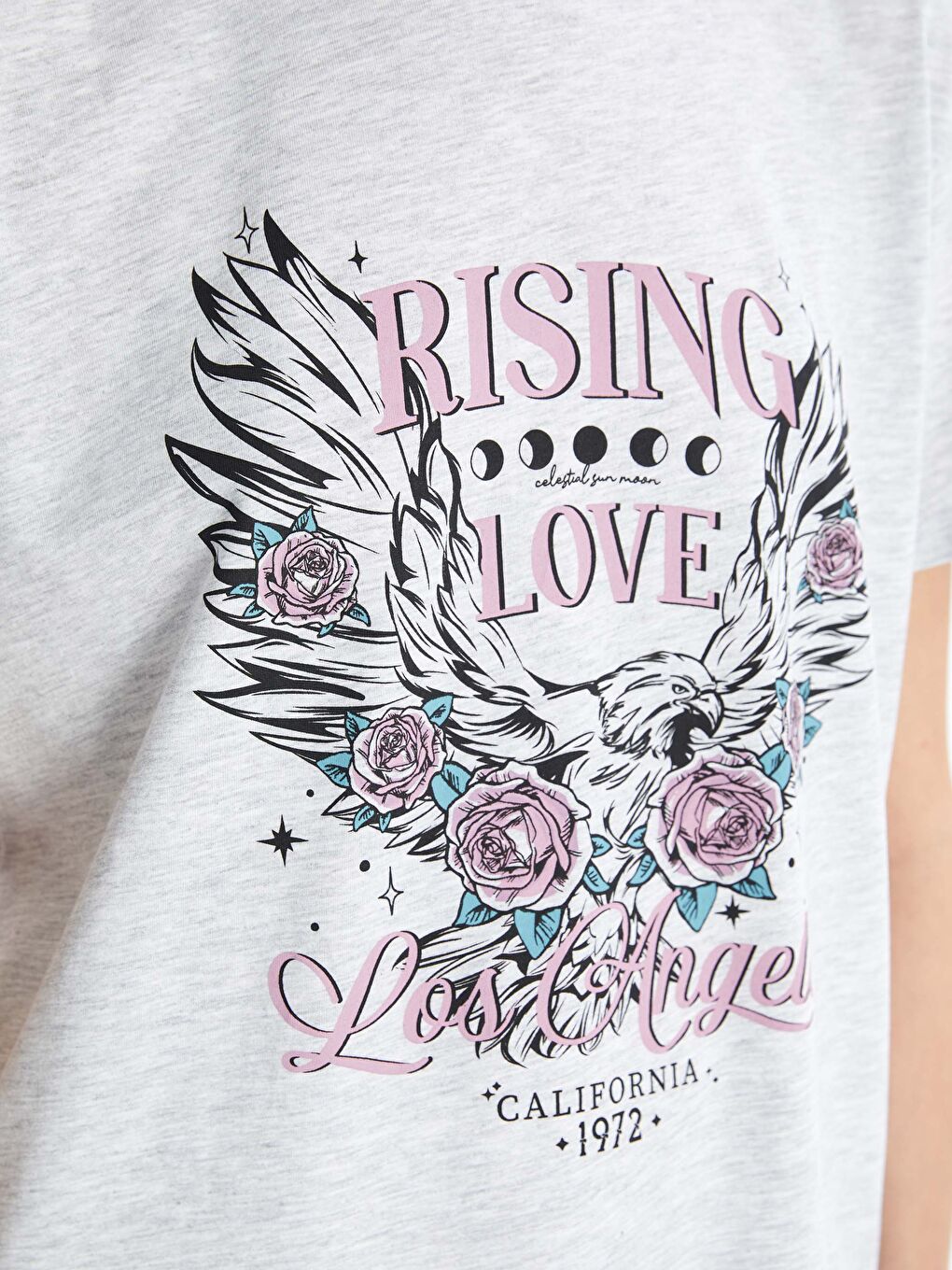LCW Vision Crew Neck Printed Short Sleeve Women's T-Shirt -S47049Z8-847