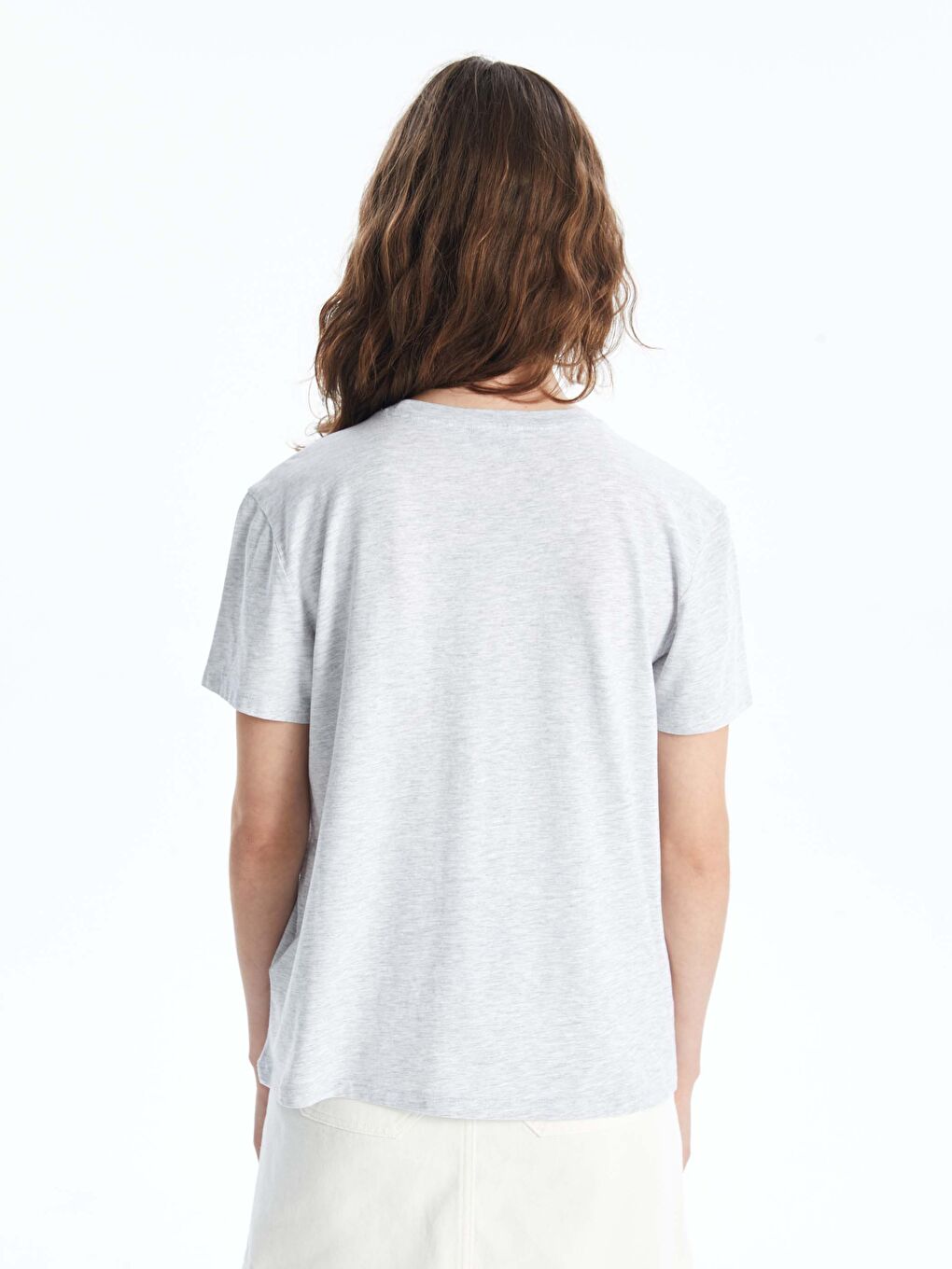 LCW Vision Crew Neck Printed Short Sleeve Women's T-Shirt -S47049Z8-847
