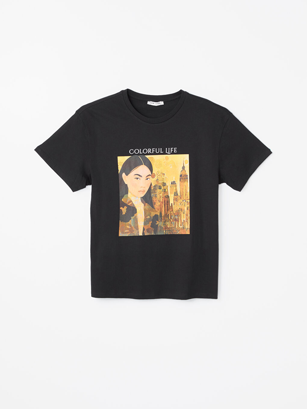 T-shirt Imprimé à Col Rond pour Femmes-5