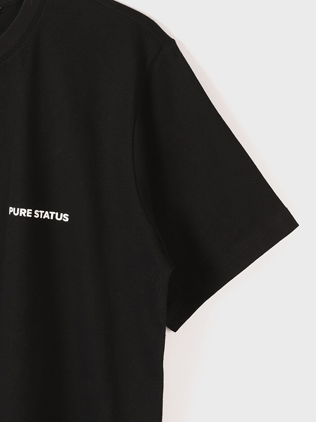 Crew Neck Short Sleeve Printed Combed Cotton Men's T-shirt-3