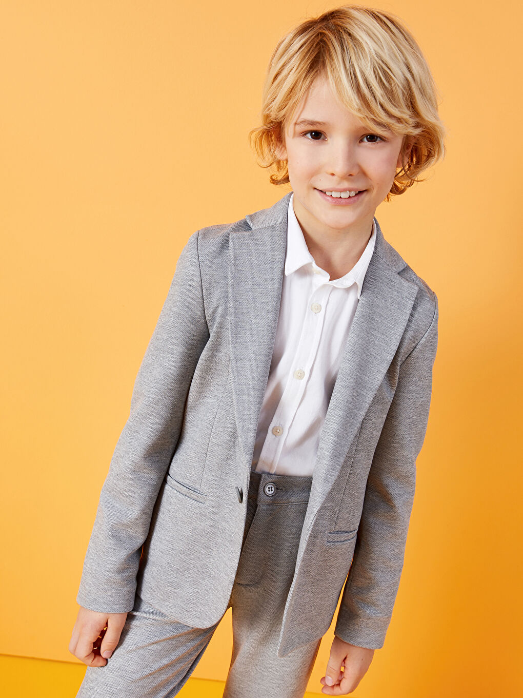 LCW Kids Grı Erkek Çocuk Blazer Ceket