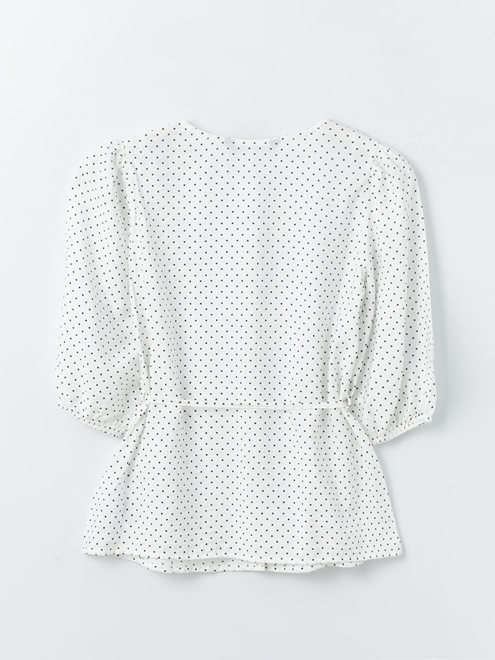 LC Waikiki V-Neck Polka Dot Women's Blouse -S47108Z8-LRA
