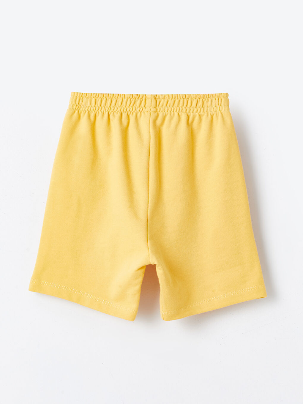 Sarı Beli Lastikli Basic Erkek Bebek Şort-1