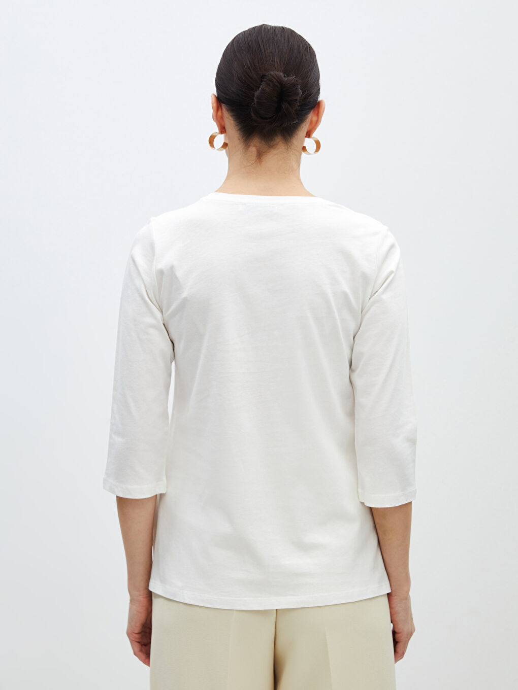 Crew Neck Printed Women's T-shirt -S47149Z8-EEW