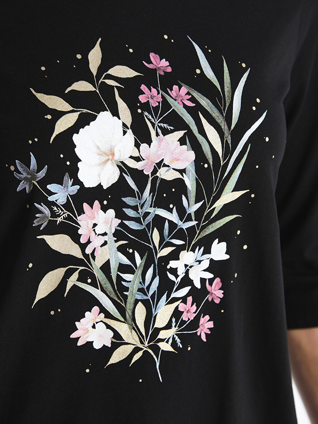 Crew Neck Printed Women's T-shirt -S47149Z8-HUC
