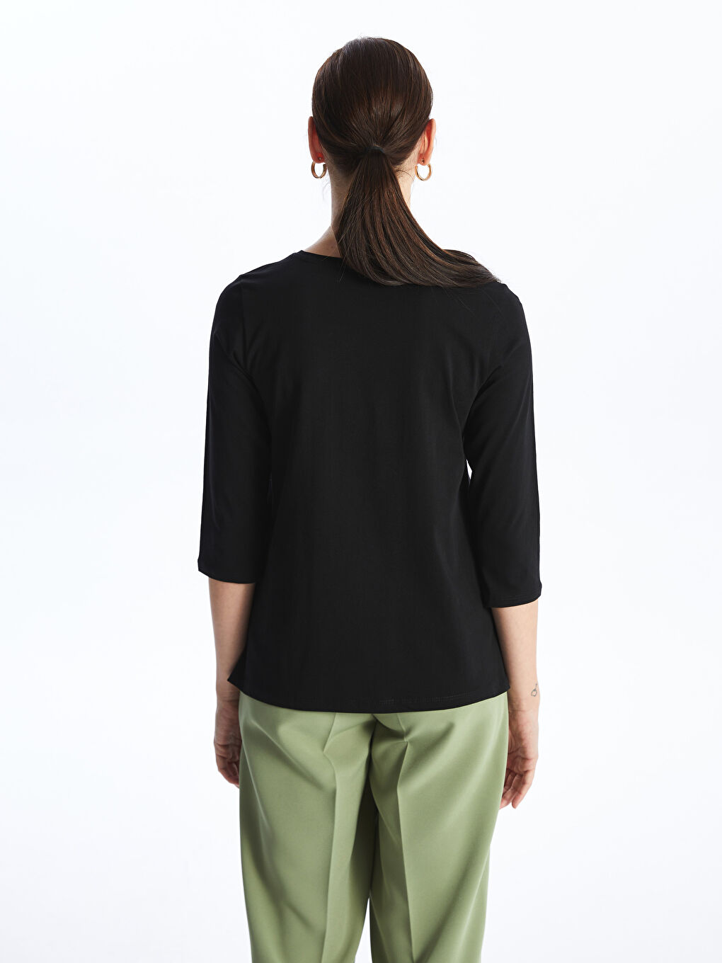 Crew Neck Printed Women's T-shirt -S47149Z8-HUC