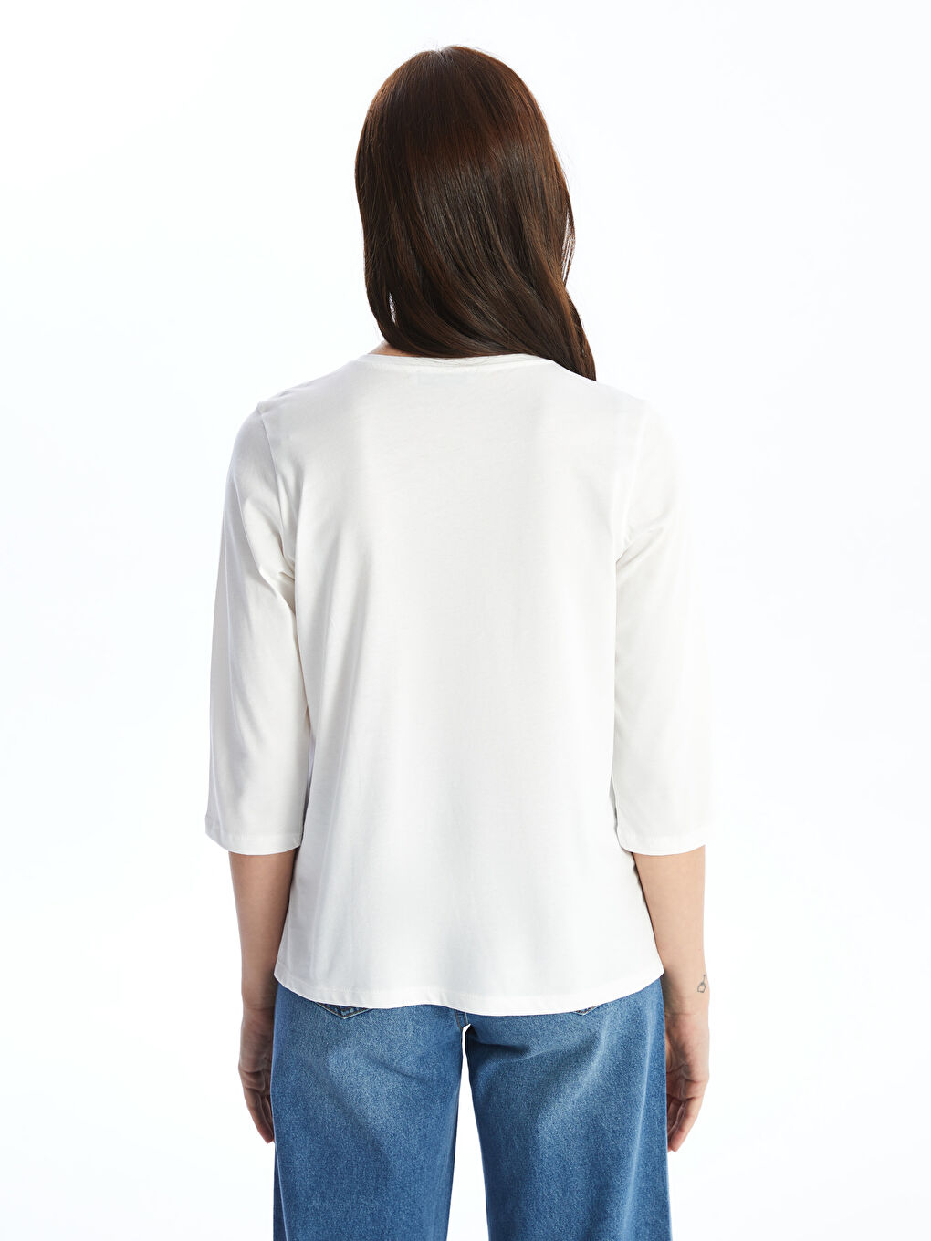 Crew Neck Printed Women's T-shirt -S47149Z8-J5E