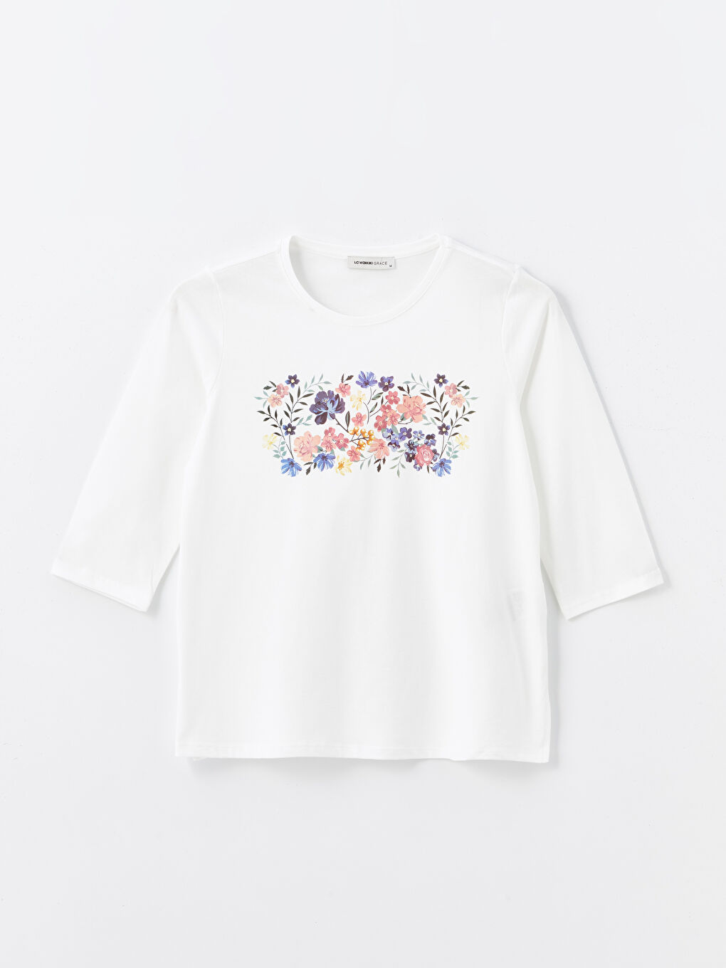 Crew Neck Printed Women's T-shirt -S47149Z8-J5E