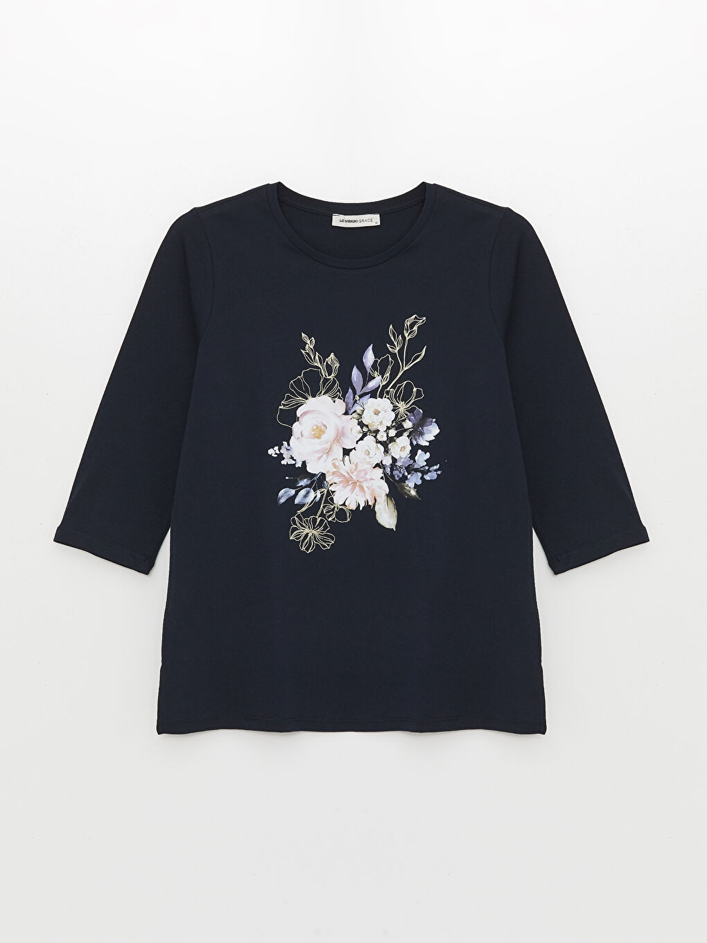 Crew Neck Printed Women's T-shirt -S47149Z8-YBY