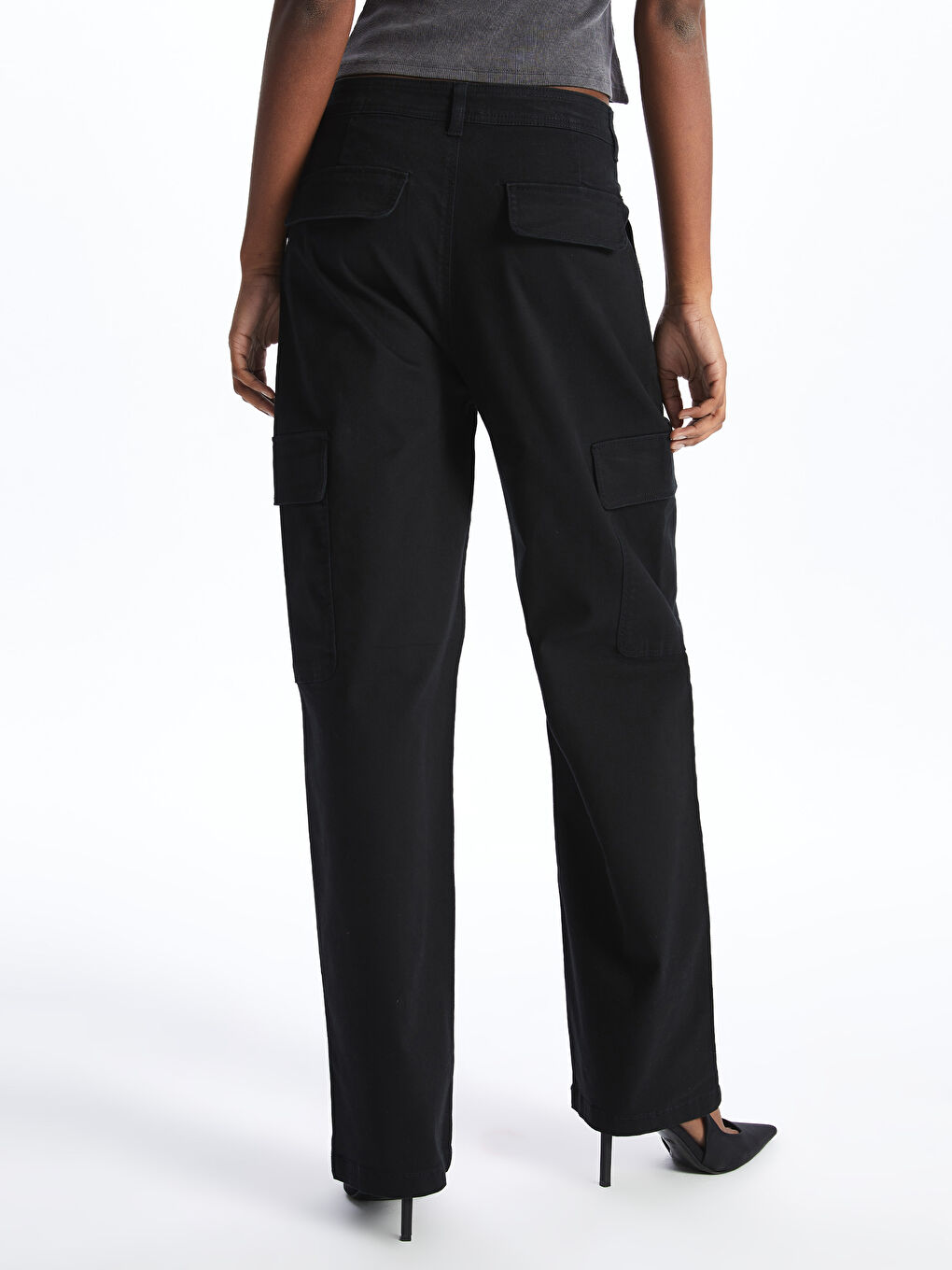 LC Waikiki Standard Fit Gabardine Women's Cargo Trousers -S47160Z8-CVL