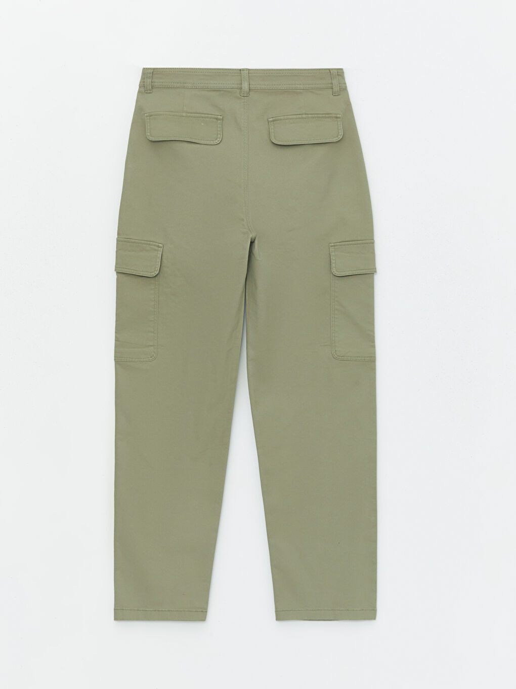 Standard Fit Gabardine Women's Cargo Trousers-6