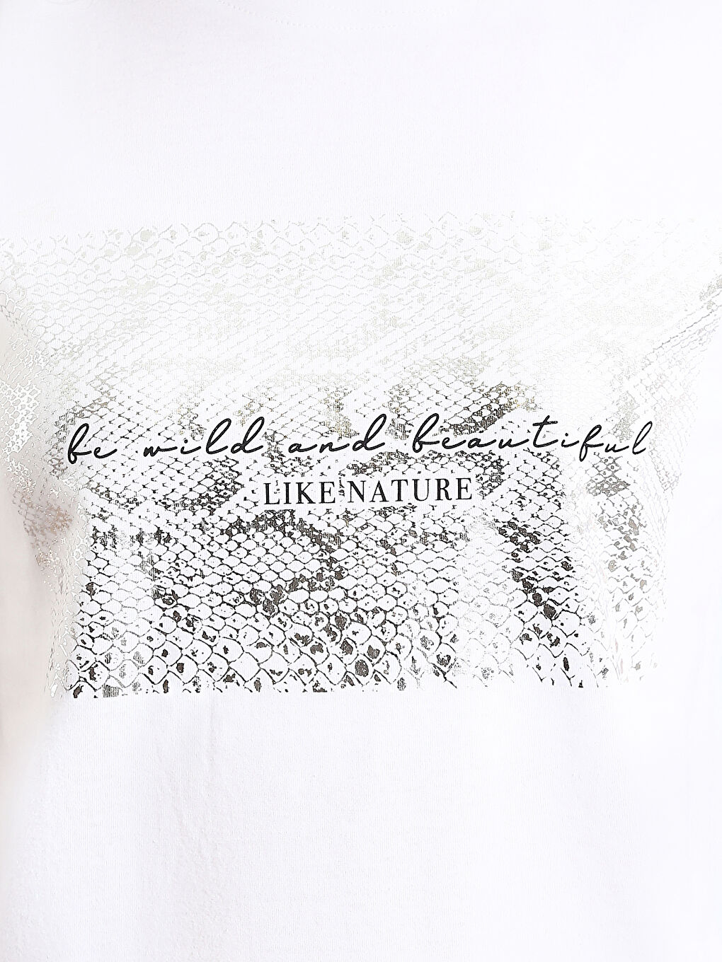 Crew Neck Printed Short Sleeve Women's T-Shirt-4