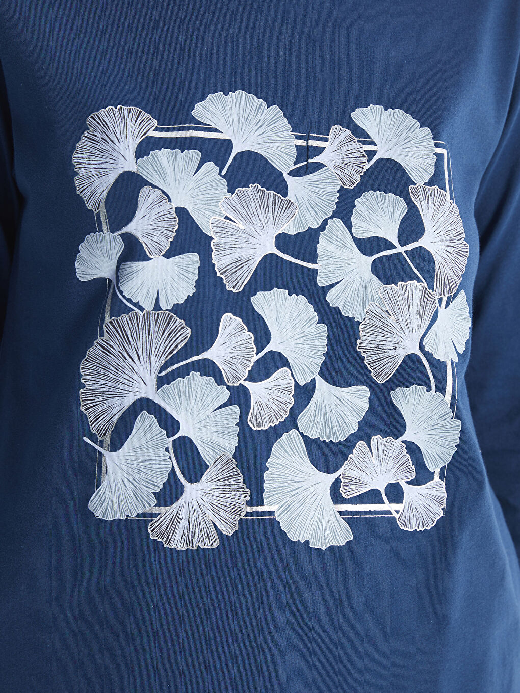 Crew Neck Printed Long Sleeve Women's T-shirt -S47232Z8-HHX