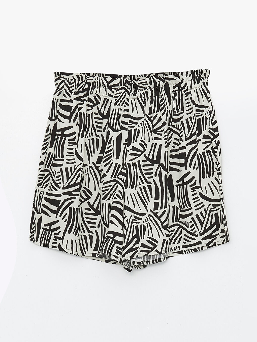 Women's Elastic Waist Patterned  Shorts -S47259Z8-LQJ
