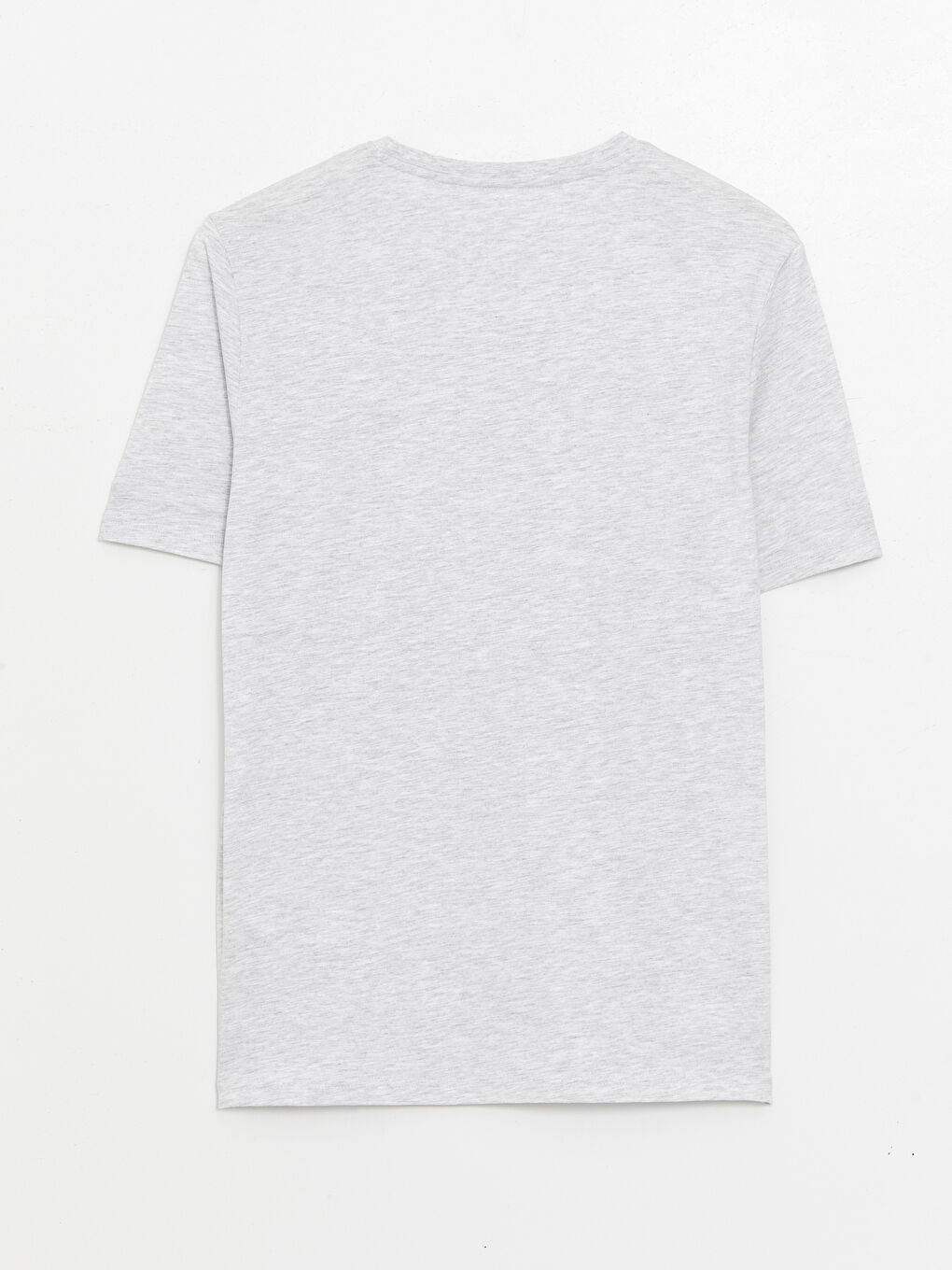 Bej Bisiklet Yaka Kısa Kollu Baskılı Penye Erkek Tişört-6