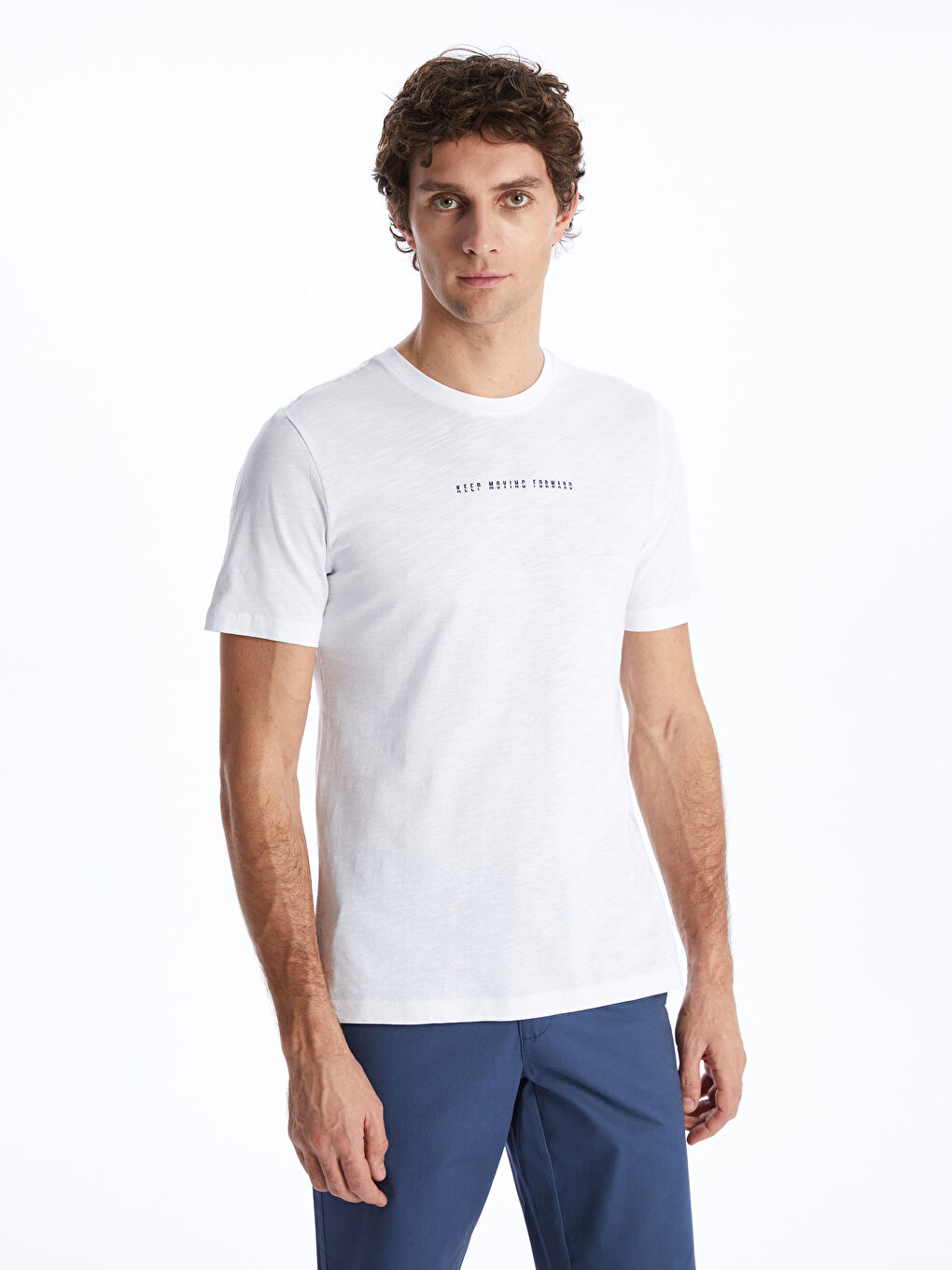 Crew Neck Short Sleeve Printed Men's T-shirt -S47270Z8-Q6K