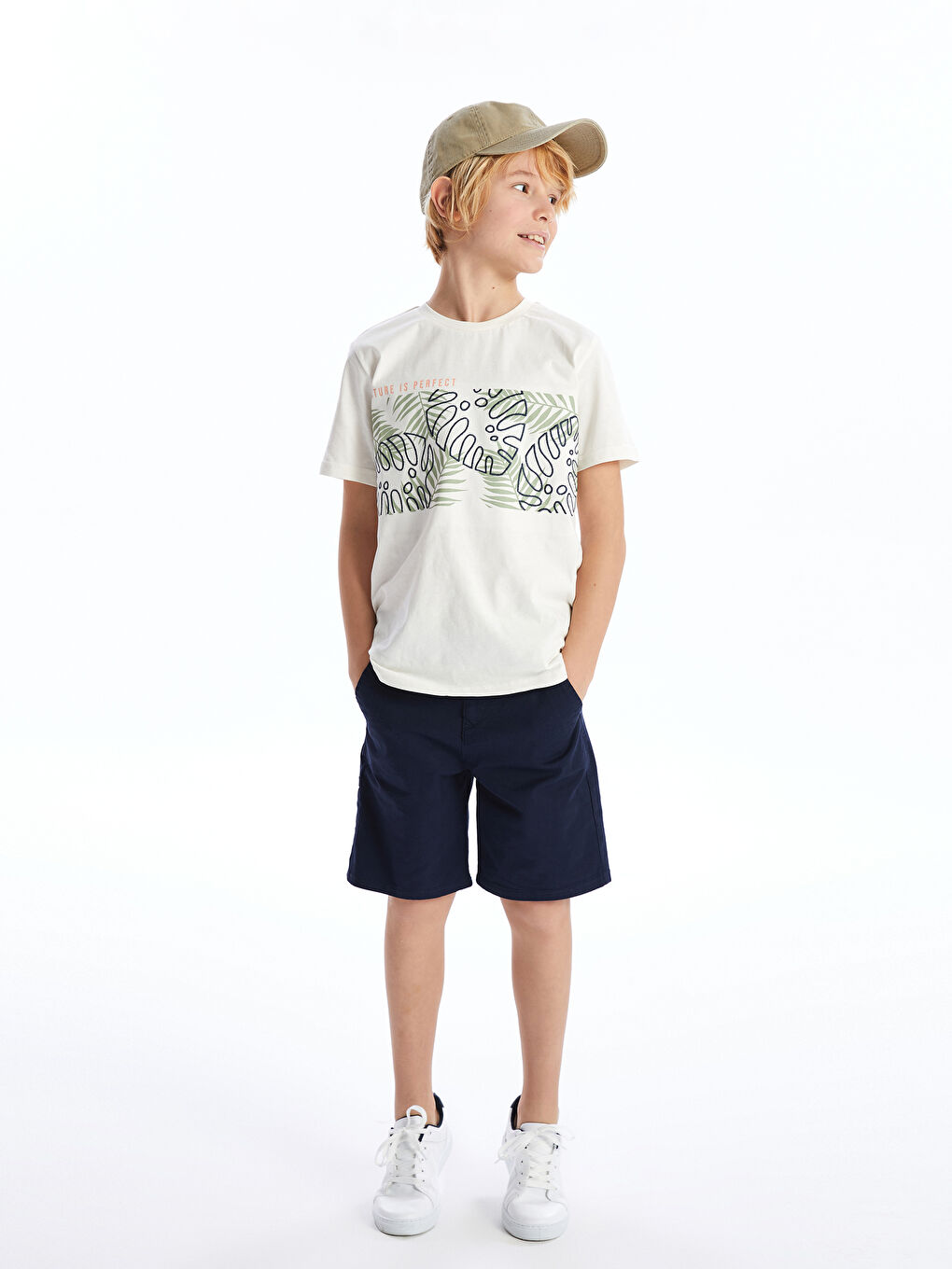 Crew Neck Printed Short Sleeve Boys' T-Shirt -S47298Z4-FDJ