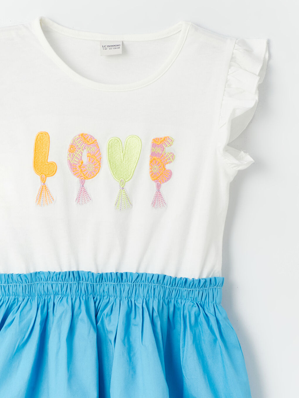 Crew Neck Embroidered Girls' Dress-2