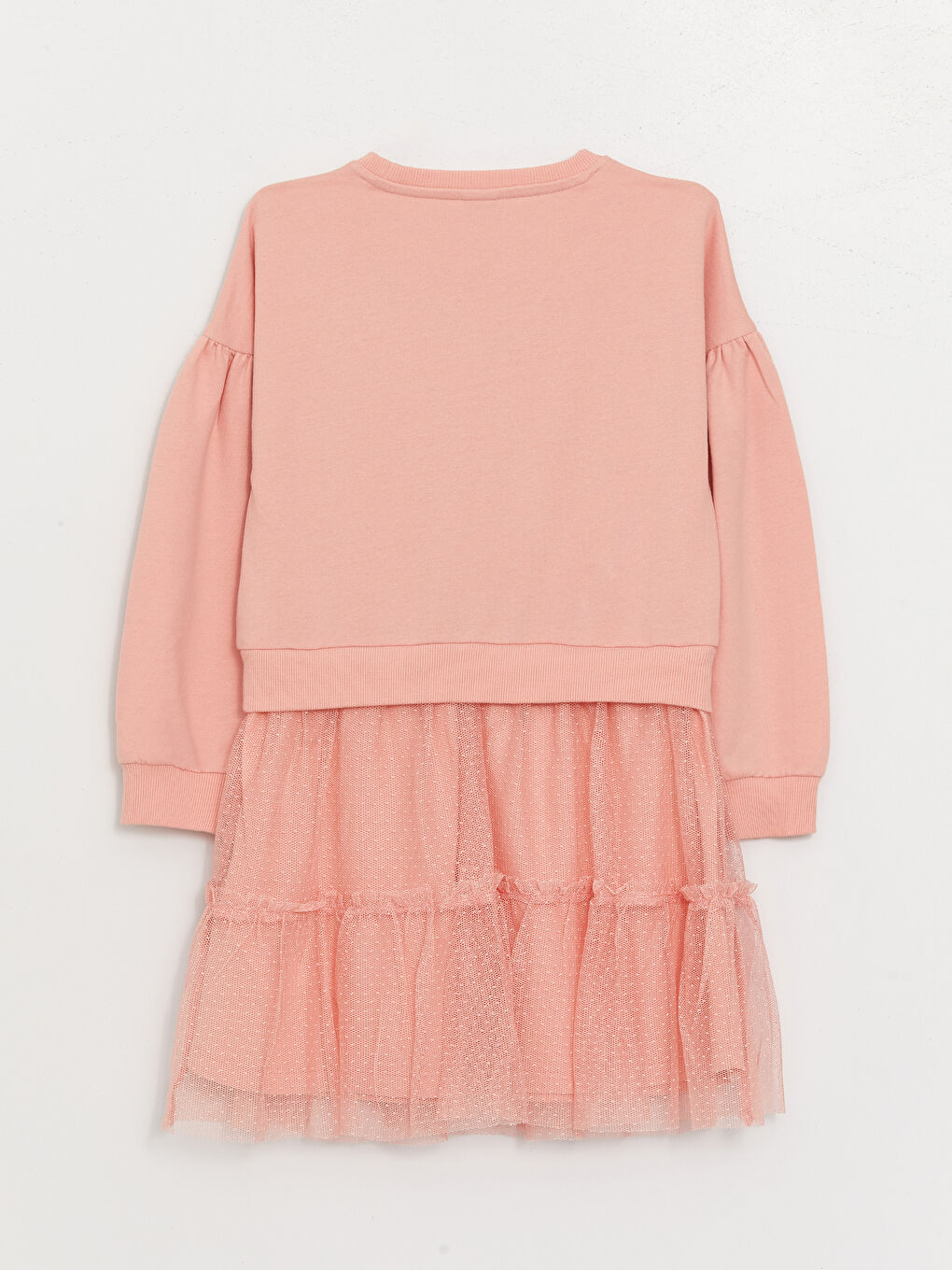Crew Neck Printed Long Sleeve Girls' Dress -S47312Z4-FGD