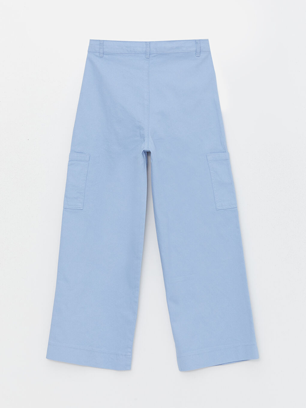 Mavi Beli Ayarlanabilir Lastikli Kız Çocuk Pantolon-1