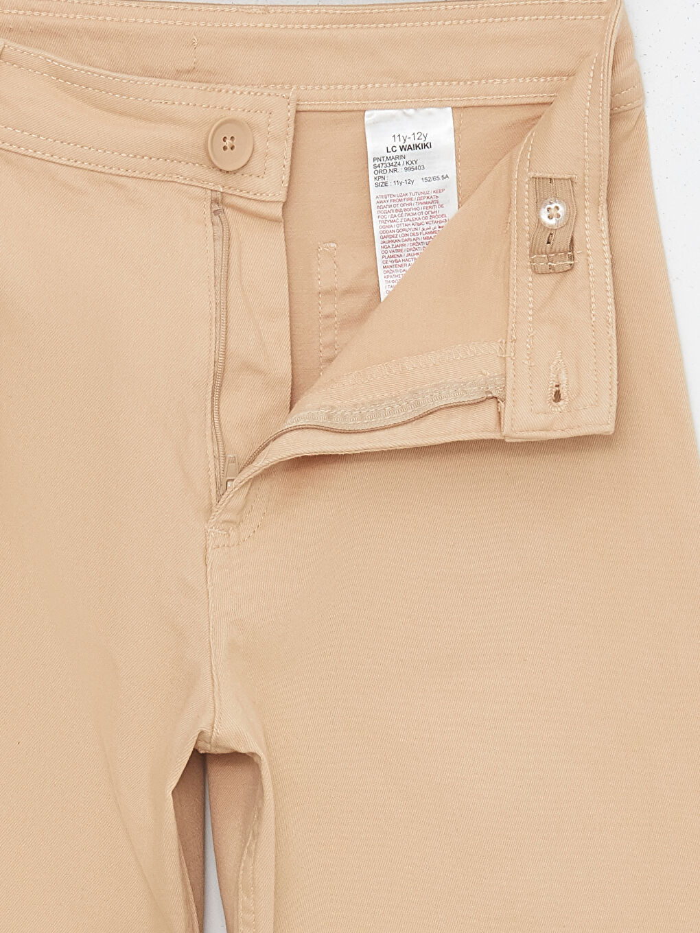 Girls' Trousers with Adjustable Elastic Waist-4