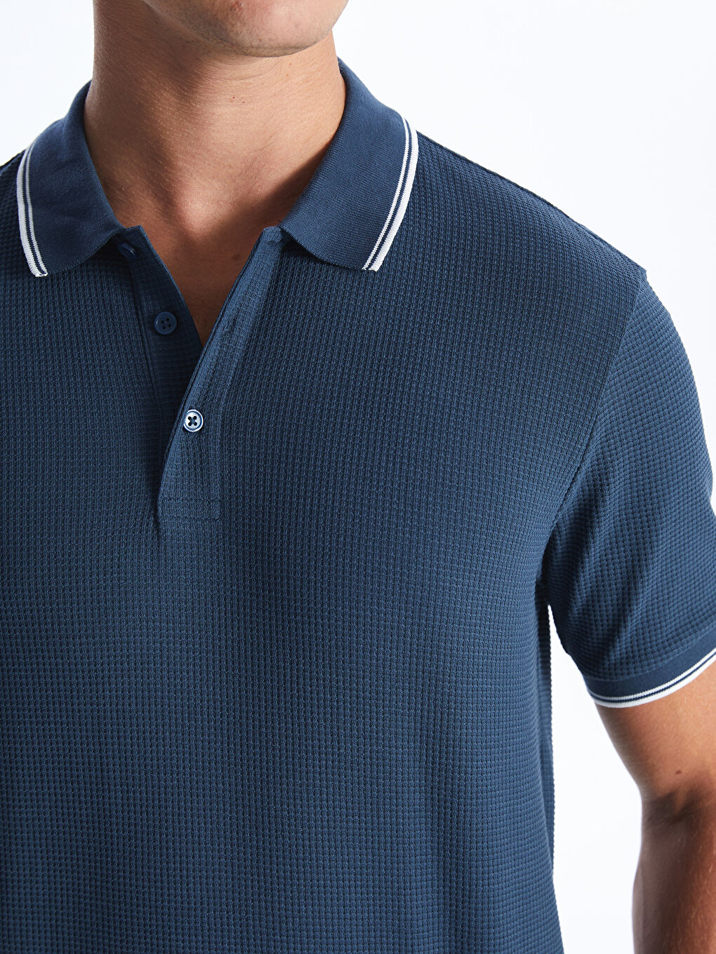 Polo Neck Short Sleeve Pique Men's T-Shirt -S47341Z8-J2H
