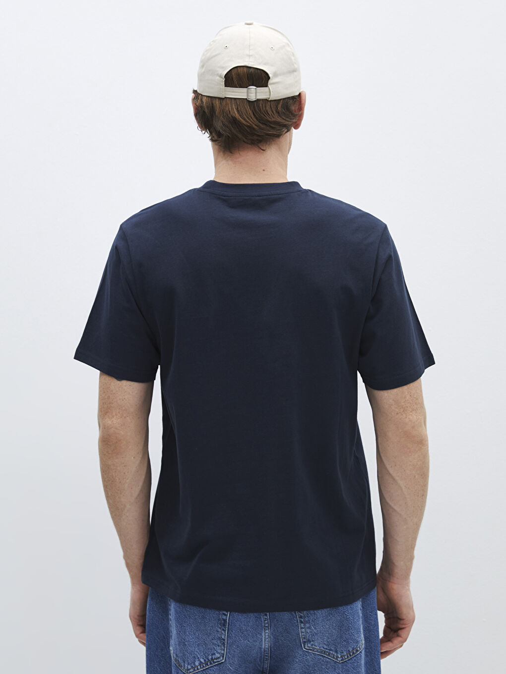 Crew Neck Short Sleeve Printed Combed Cotton Men's T-shirt -S47353Z8-HRZ