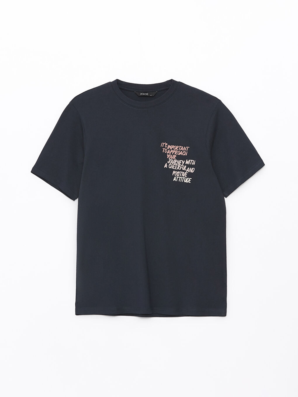 Crew Neck Short Sleeve Printed Combed Cotton Men's T-shirt -S47353Z8-HRZ