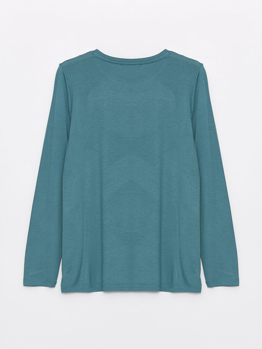 Crew Neck Patterned Long Sleeve Women's Blouse -S47359Z8-H8K