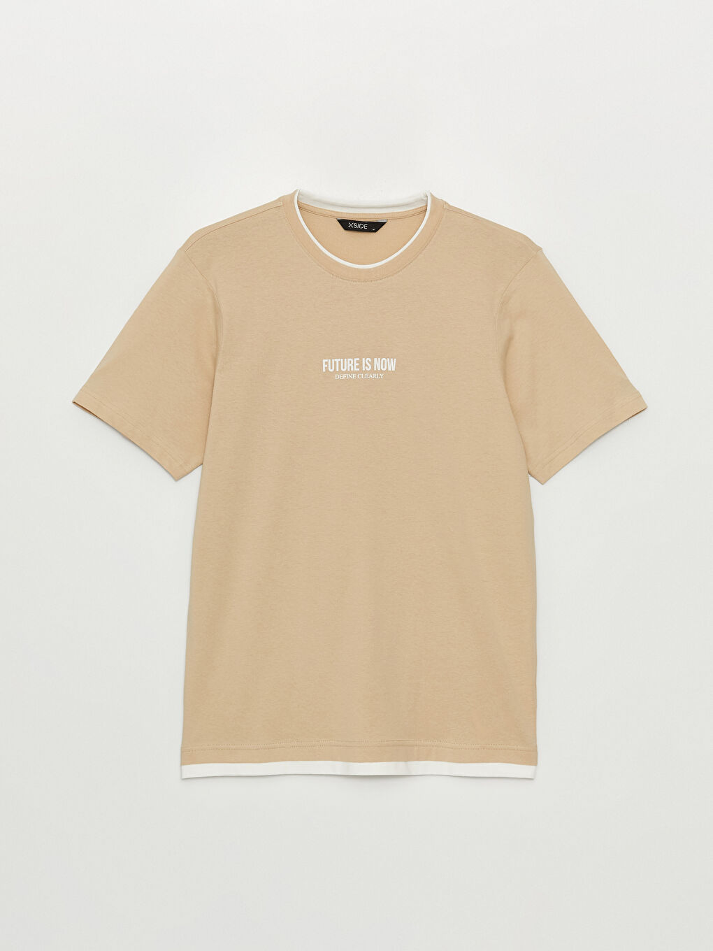 تيشيرت رجالي ياقة دائرية كم قصير مطبوع قطن ممشط-5