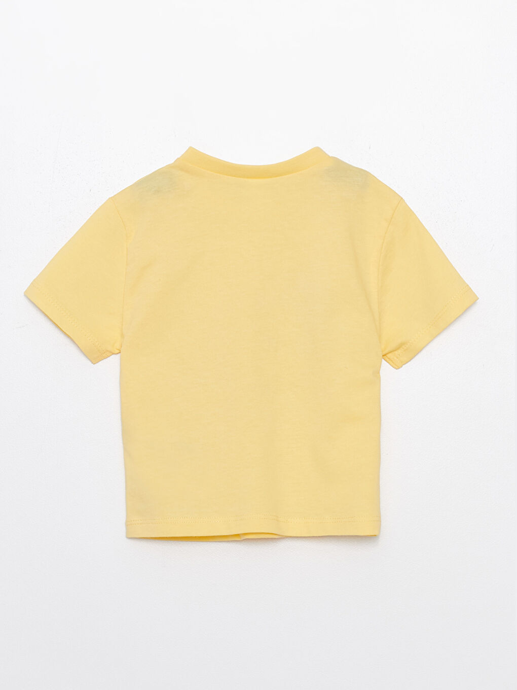 Sarı Bisiklet Yaka Baskılı Erkek Bebek Tişört-1