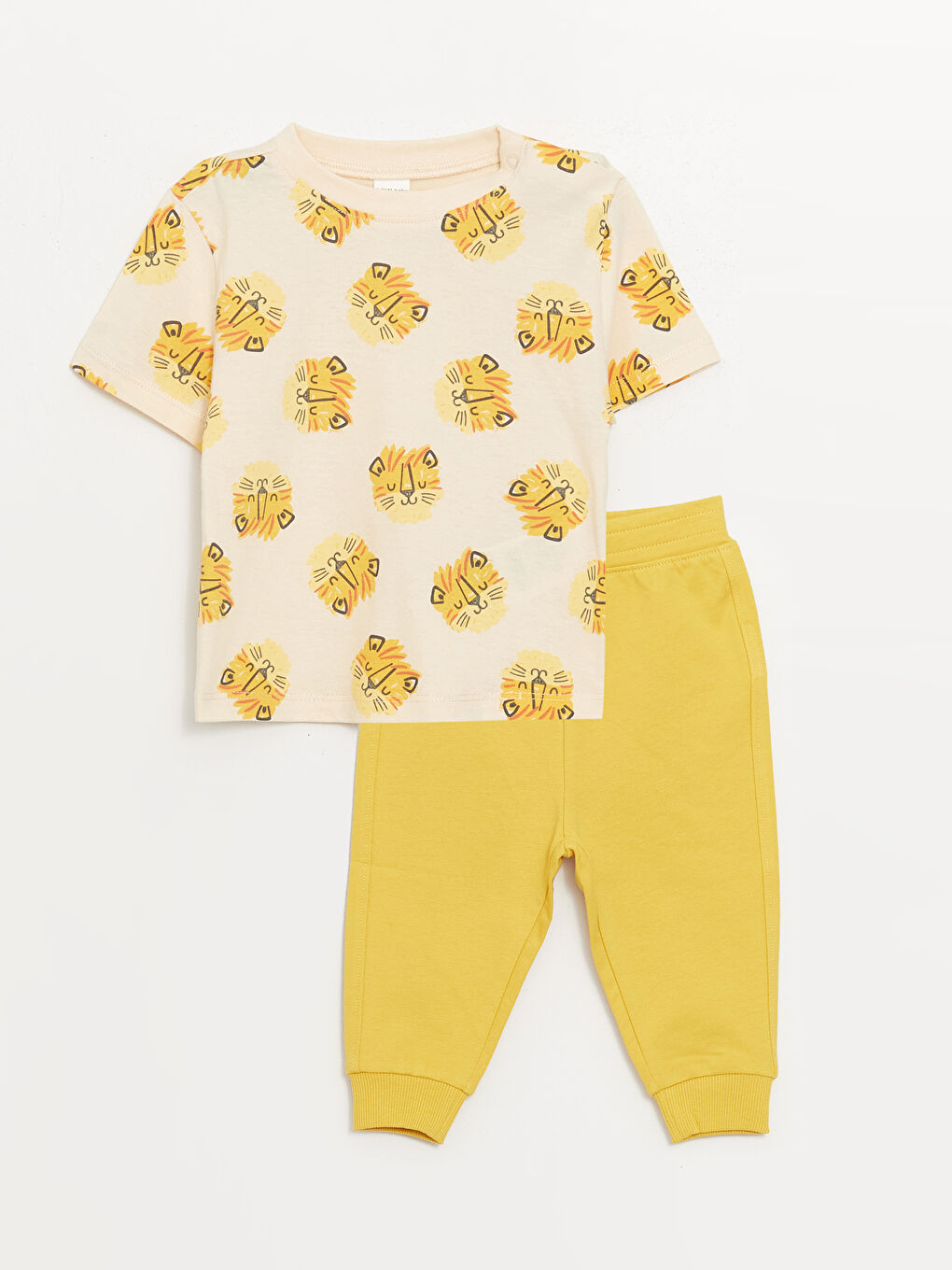 Lot de 2 Ensemble T-Shirt à Col Rond et Bas de Survêtement pour Bébé Garçons