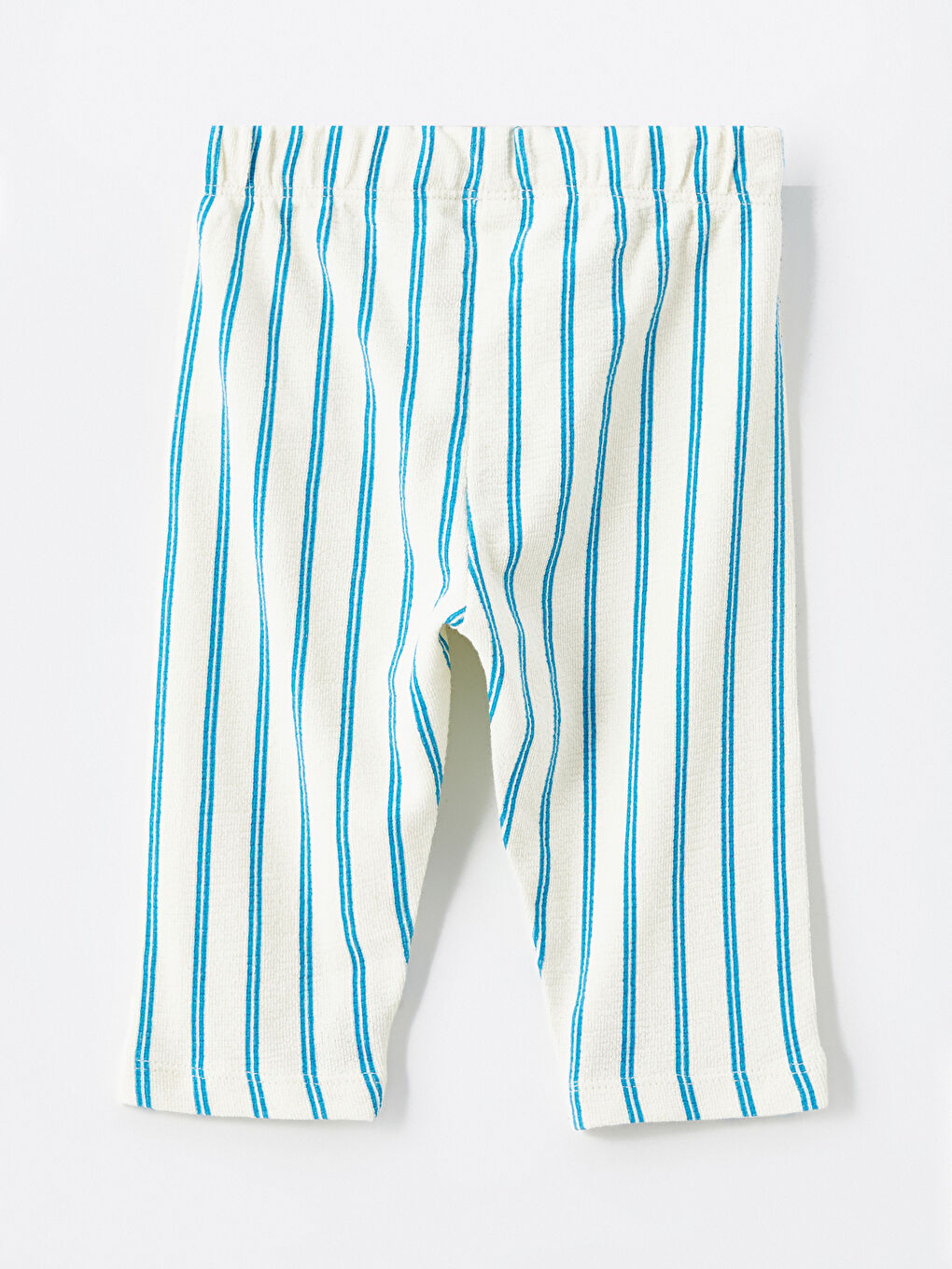LCW baby Ekru Beli Lastikli Çizgili Erkek Bebek Pijama Alt